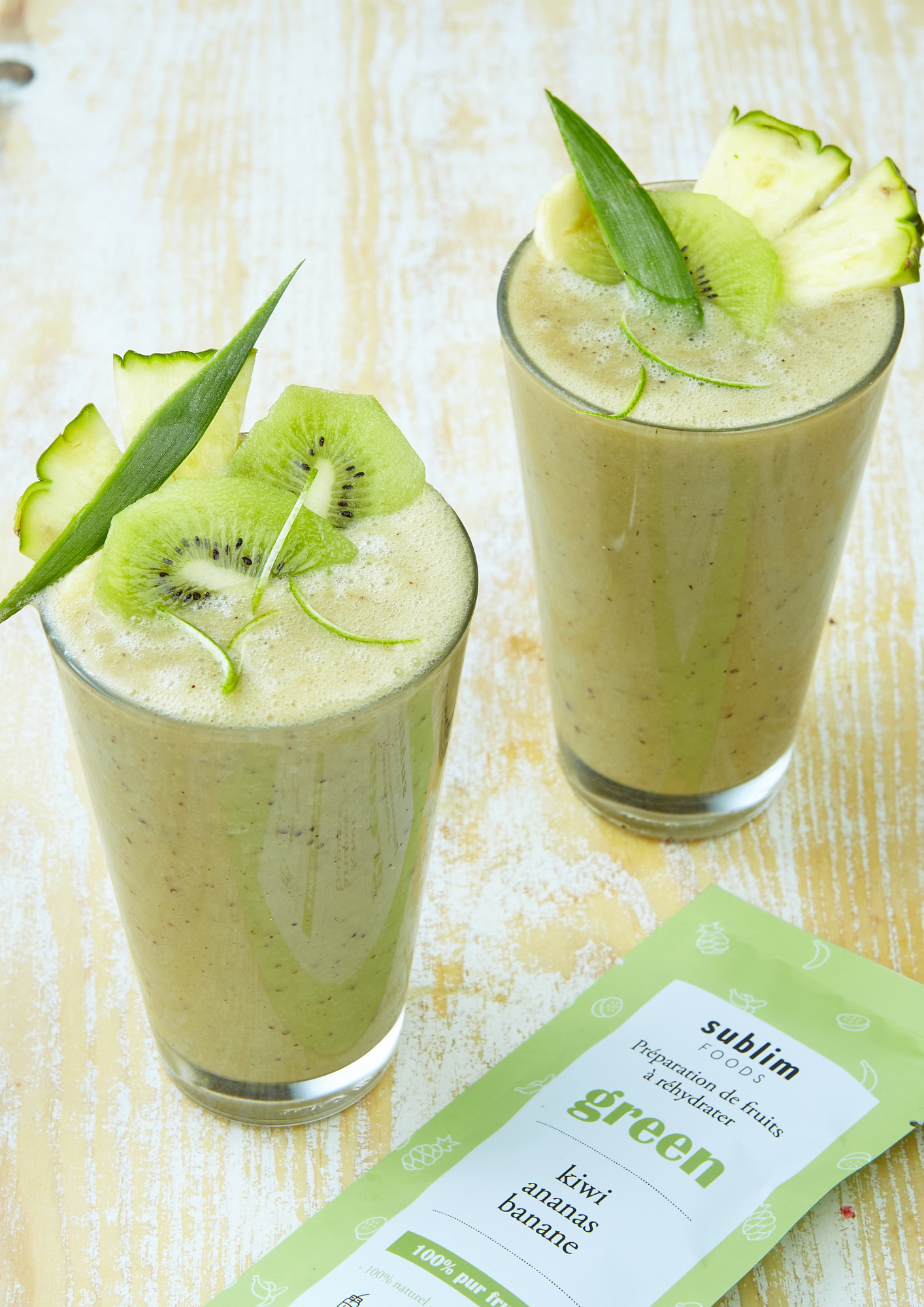 GREEN détox - kiwi, ananas, banane, épinard