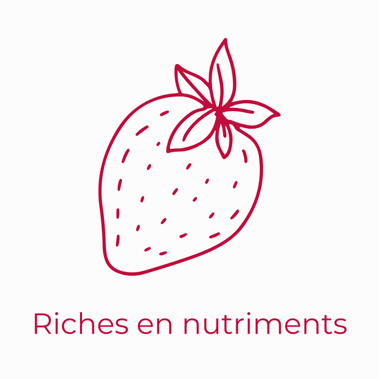 fruits lyophilisés riches en nutriments, vitamines, antioxydants