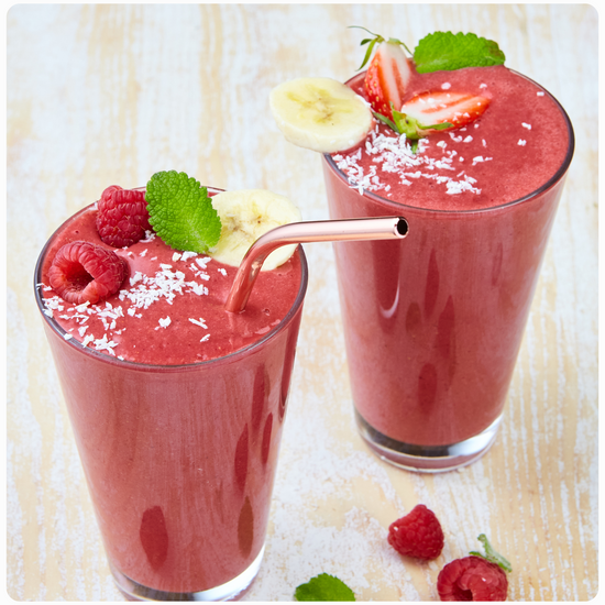 Smoothie pink 100% pur fruits lyophilisés à réhydrater - Recette saine et naturelle