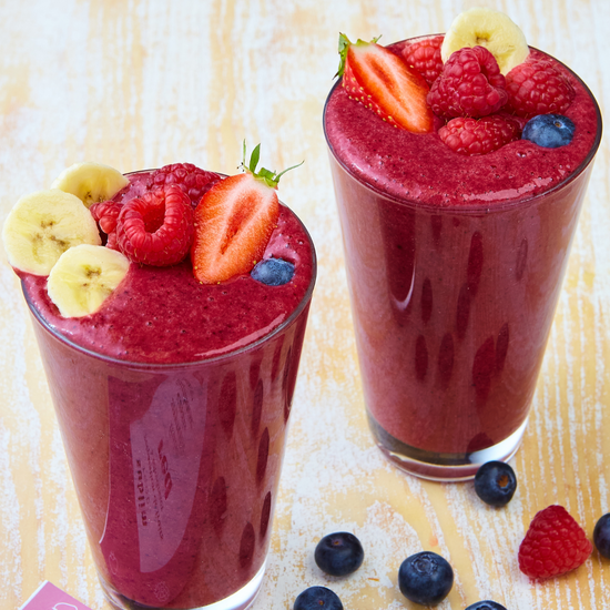 Smoothie red 100% pur fruits lyophilisés à réhydrater - Recette saine et naturelle