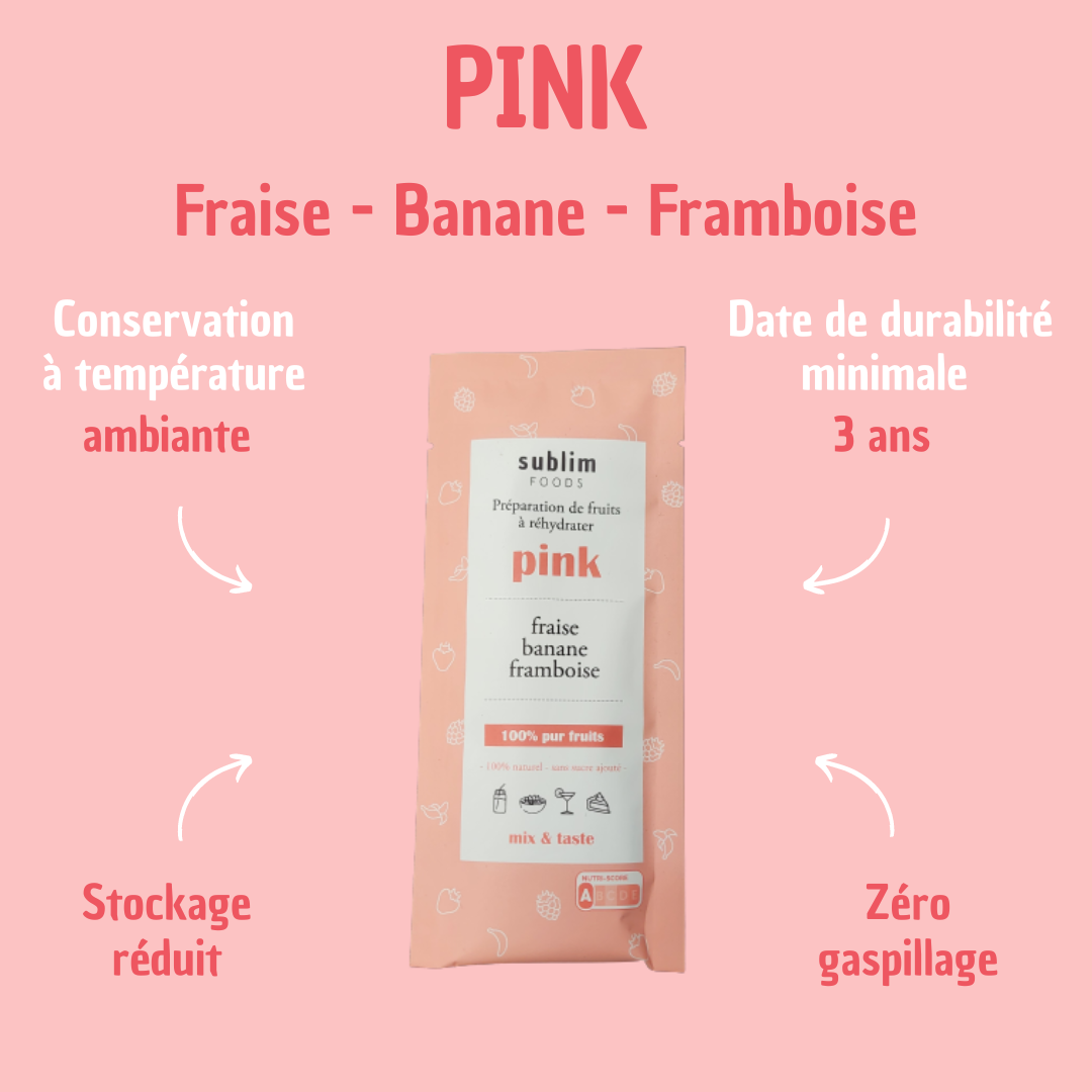 PINK - fraise, banane, framboise